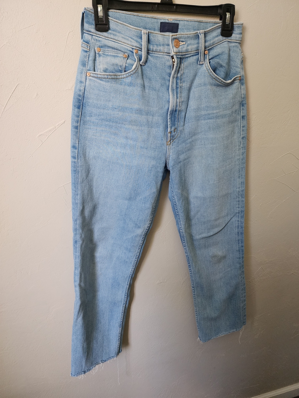 MOTHER Light Blue High-Waisted Skimp Rider Jeans Size 28